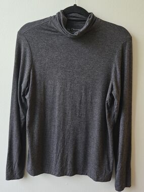 Chico's Women's Dark Charcoal Turtleneck Sweater Size 1 (8-10/medium)